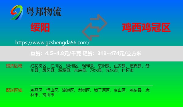 绥阳县到鸡冠区物流专线