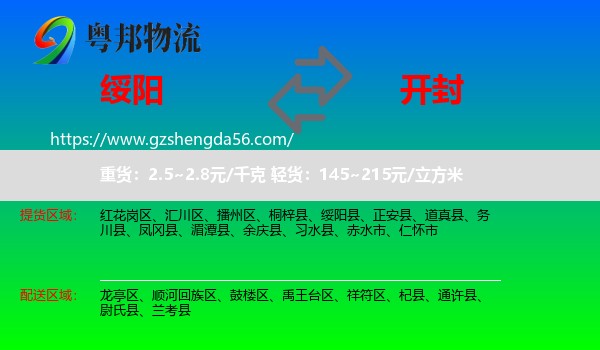 绥阳县到开封物流