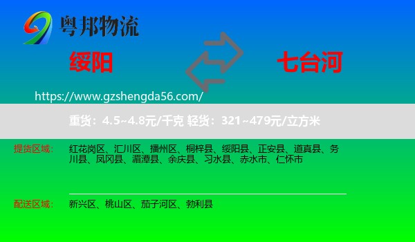 绥阳县到七台河物流