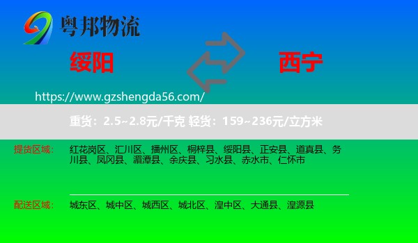 绥阳县到西宁专线