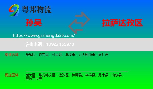 孙吴县到达孜区物流专线