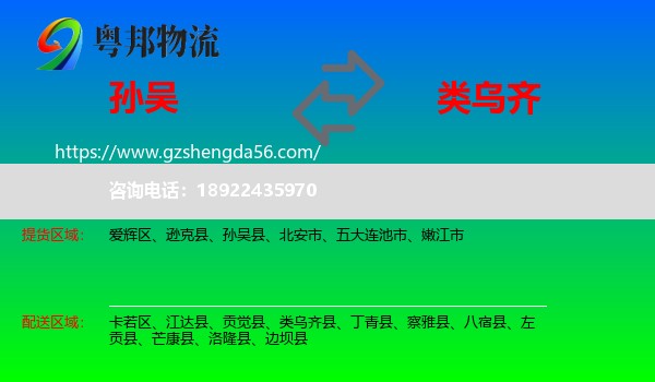 孙吴县到类乌齐县物流专线