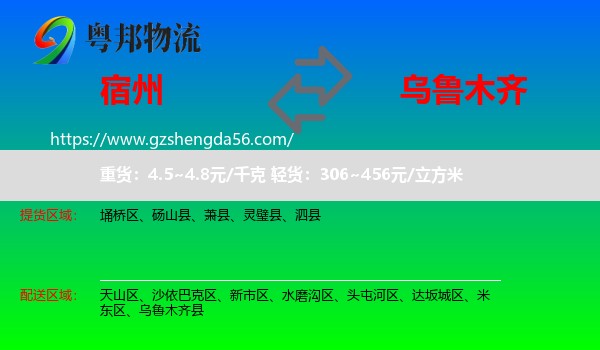 宿州到乌鲁木齐专线
