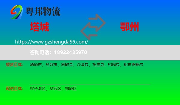 塔城到鄂州物流