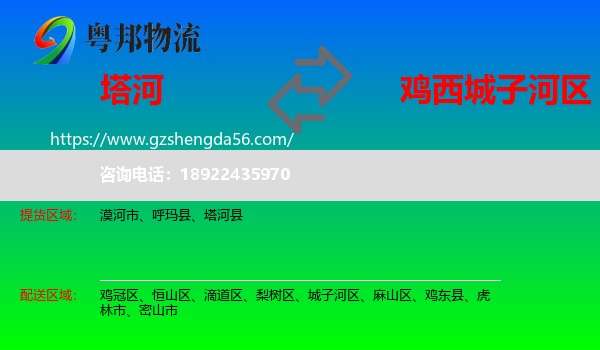 塔河县到城子河区物流专线