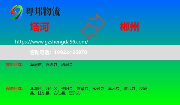 塔河县到郴州物流