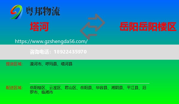 塔河县到岳阳楼区物流专线