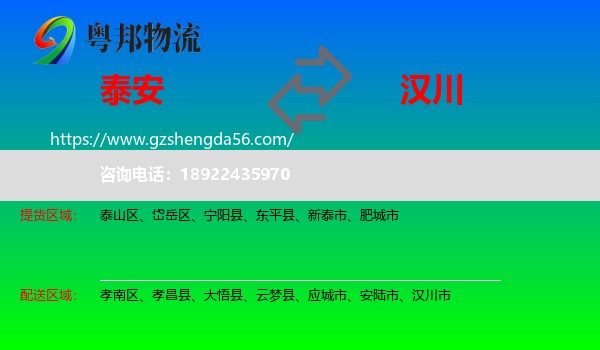 泰安到汉川市物流专线
