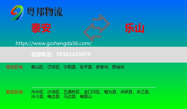 泰安到乐山物流