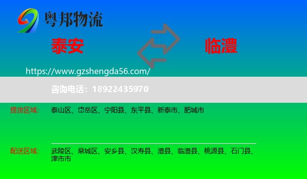 泰安到临澧县物流专线