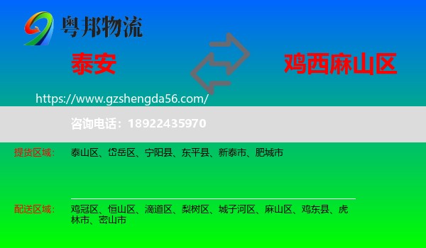 泰安到麻山区物流专线