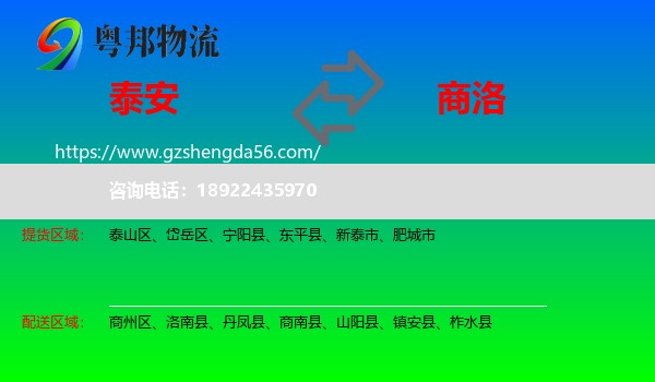 泰安到商洛物流