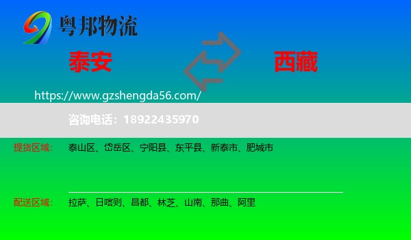 泰安到西藏物流