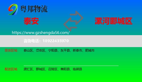 泰安到郾城区物流专线