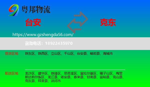 台安县到克东县物流专线