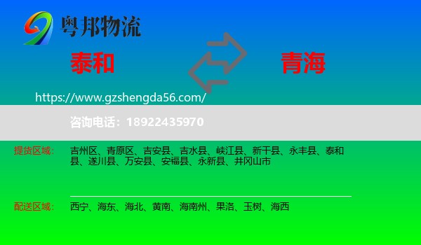 泰和县到青海物流