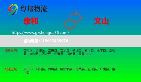 泰和县到文山物流