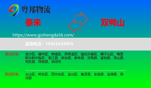 泰来县到双鸭山物流