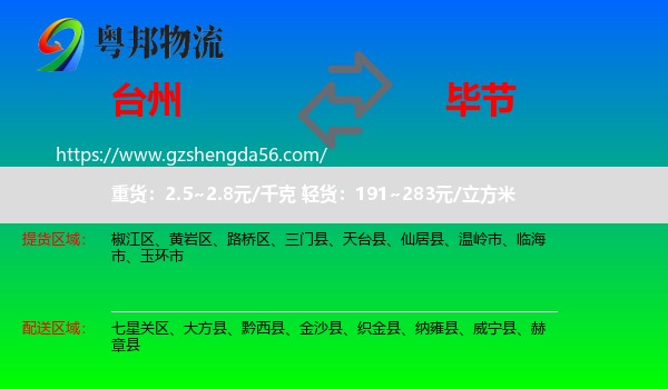 台州到毕节物流专线