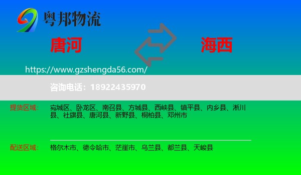 唐河县到海西物流