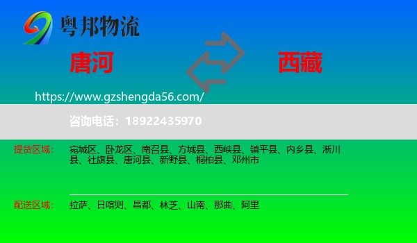 唐河县到西藏物流