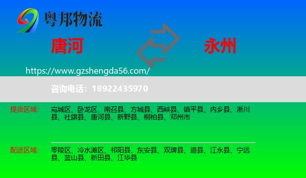 唐河县到永州物流