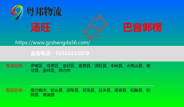 汤旺县到巴音郭楞物流
