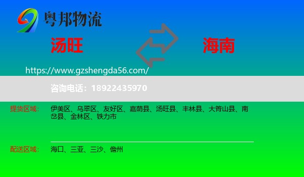 汤旺县到海南物流