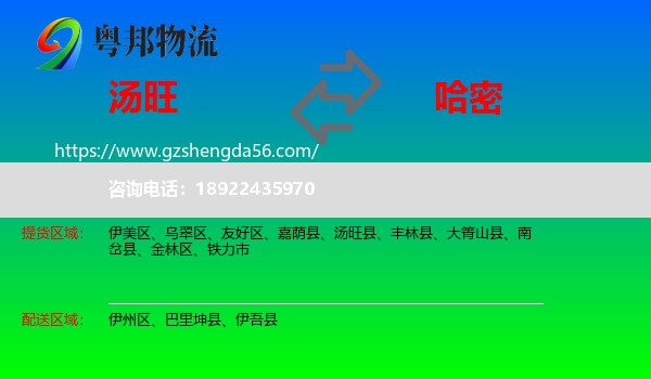 汤旺县到哈密物流