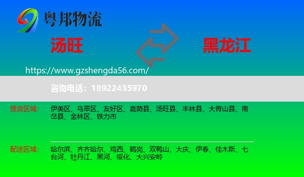 汤旺县到黑龙江物流
