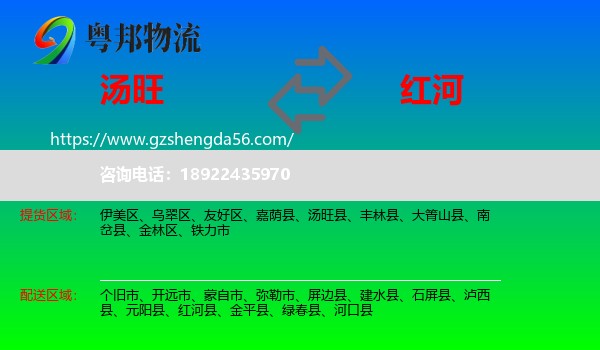 汤旺县到红河物流