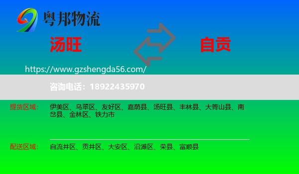 汤旺县到自贡物流