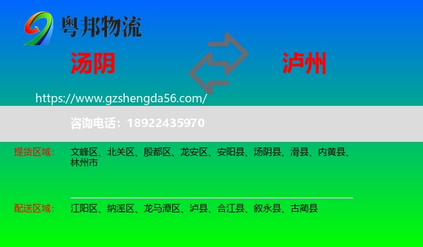 汤阴县到泸州物流
