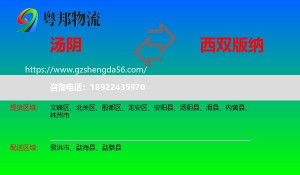 汤阴县到西双版纳物流