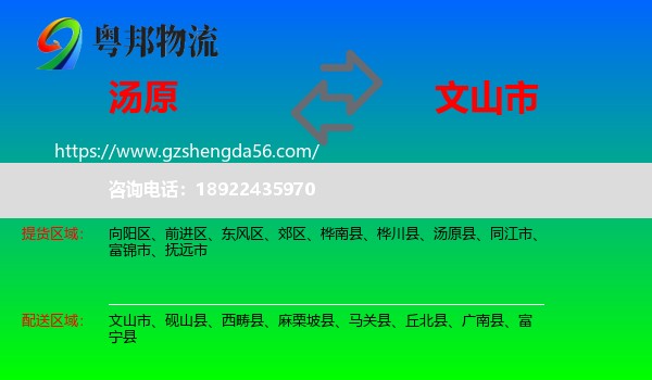 汤原县到文山市物流专线