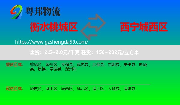 桃城区到城西区物流专线
