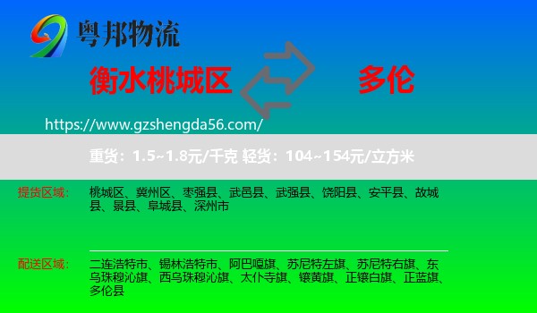 桃城区到多伦县物流专线