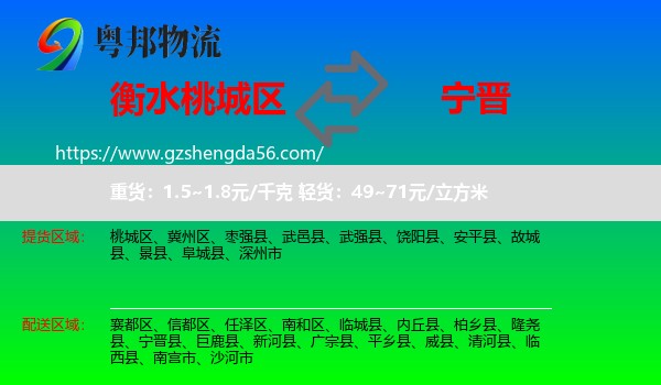 桃城区到宁晋县物流专线