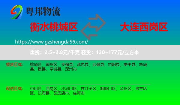 桃城区到西岗区物流专线