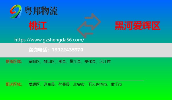桃江县到爱辉区物流专线