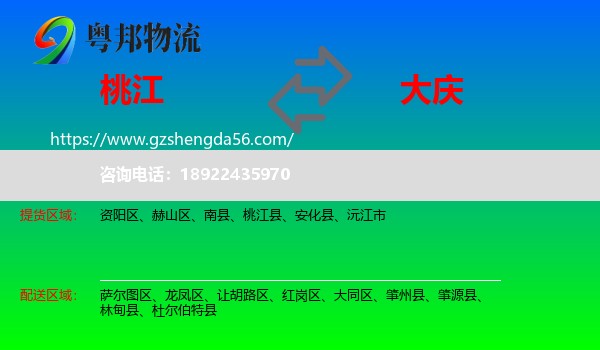 桃江县到大庆物流
