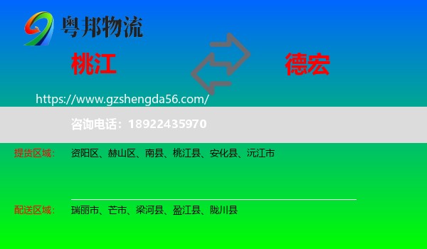 桃江县到德宏物流