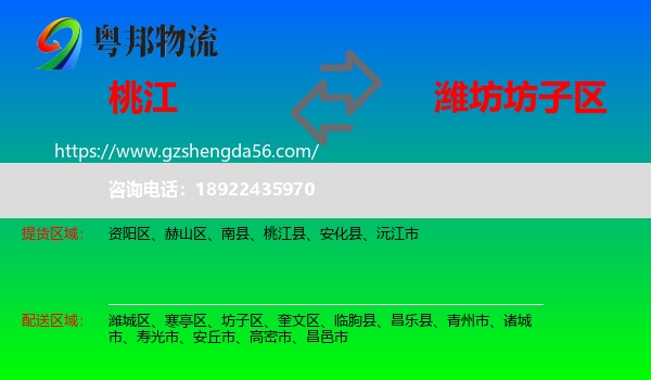 桃江县到坊子区物流专线