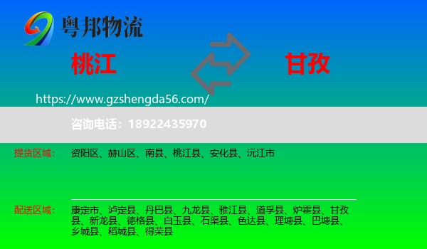 桃江县到甘孜物流