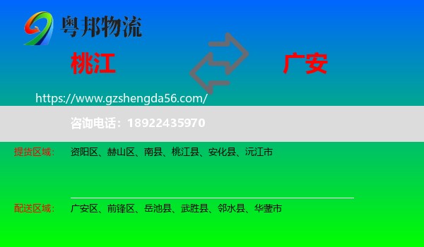 桃江县到广安物流