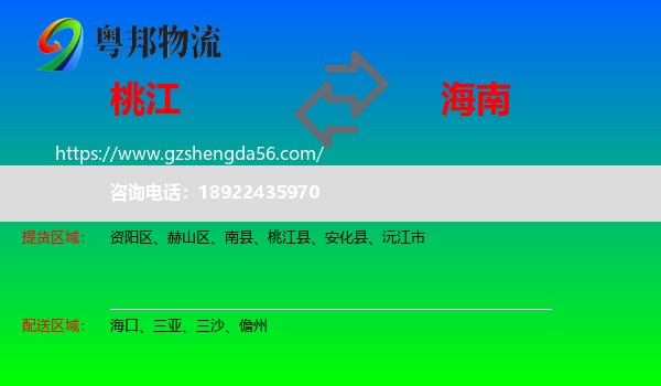 桃江县到海南物流