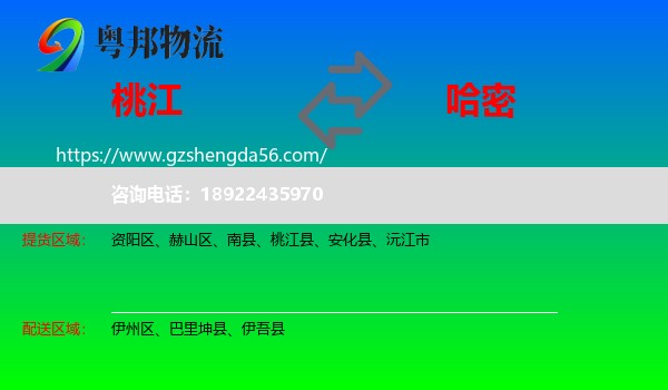 桃江县到哈密物流