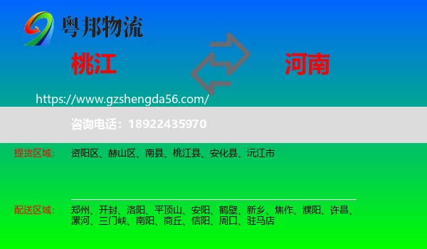 桃江县到河南物流