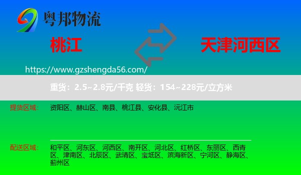 桃江县到河西区物流