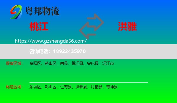 桃江县到洪雅县物流专线